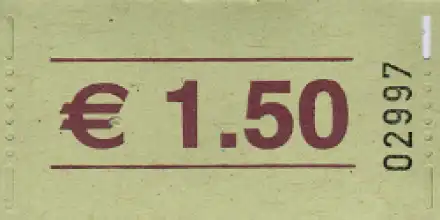 Rolle 1.000 Gutscheine € 1,50