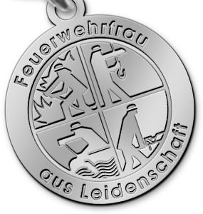 Anhänger Feuerwehrfrau