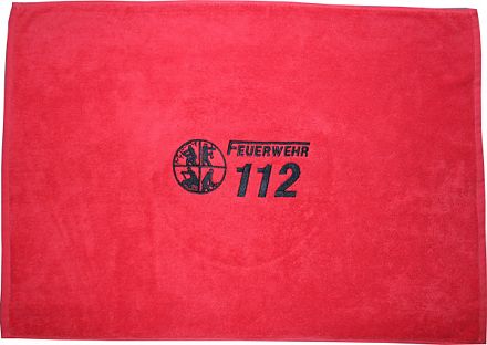 Duschvorleger rot Feuerwehr 50 x 70 cm 