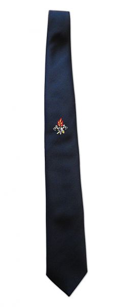 Krawatte Feuerwehr-Emblem dunkelblau
