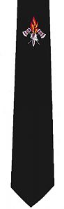 Krawatte Feuerwehr-Emblem schwarz