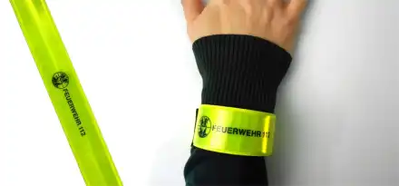 Reflektorband Snap gelb Feuerwehr 