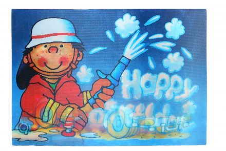 Geburtstagskarte Wackelbild Feuerwehr 