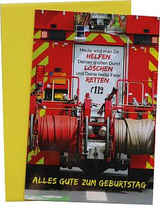 Geburtstagskarte Feuerwehr 