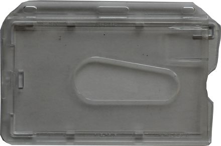 Kartenhalter transparent mit Langloch 