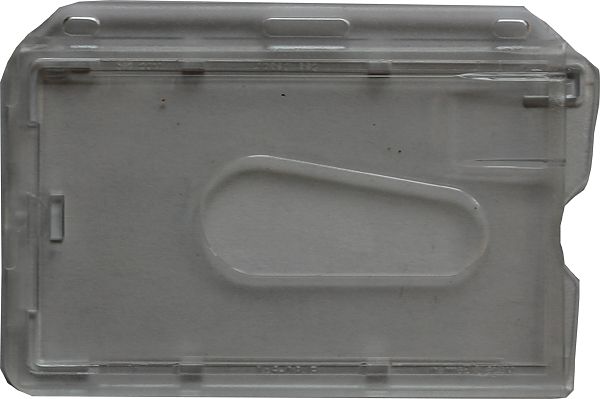 Kartenhalter transparent mit Langloch 