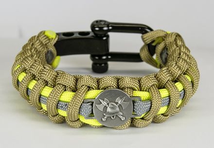 Paracord Armband Feuerwehr Reflex Gold 