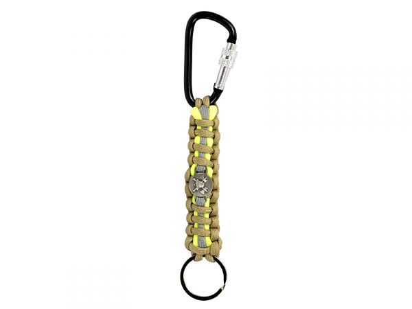 Paracord Schlüsselanhänger Feuerwehr gold reflex 