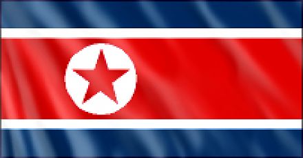 Tischflagge Korea Nord