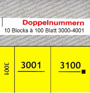 Doppelnummern 3001 - 4000 gelb