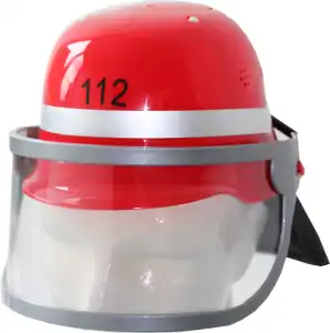 Kinder-Feuerwehrhelm rot mit Klappvisier