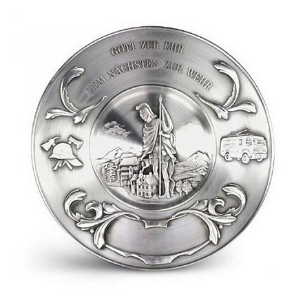 Rein-Zinn-Teller - Gott zur Ehr - 24½ cm