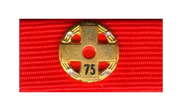 Blutspender-Ehrennadel 75 Gold mit Goldkranz 