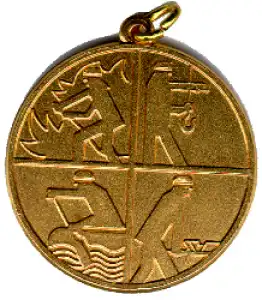 Metall-Anhänger Ø 39 mm Signet gold