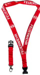 Schlüsselband Feuerwehr rot