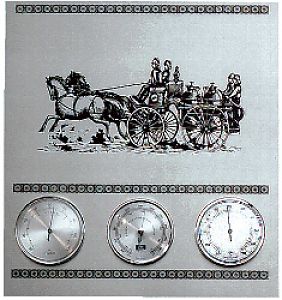 Wetterstation 29 x 31 cm Historische Pferdespritze