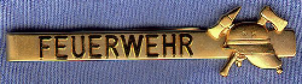 Krawattenclip - FEUERWEHR Helm- goldfarbig