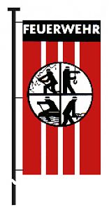 Hissflagge Feuerwehr-Signet Hochformat