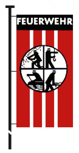 Hissflagge Feuerwehr-Signet Hochformat