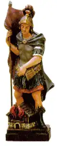 Florian-Figur gegossen, handbemalt 38 cm