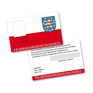 Feuerwehr-Dienstausweis Thüringen im Scheckkartenformat
