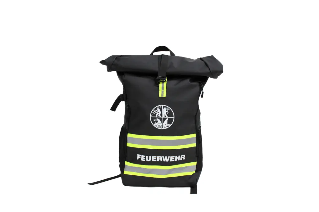 Rucksack Rolltop Feuerwehr-Design