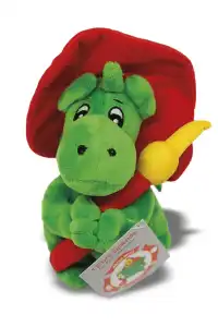 Grisu der kleine Drache mit Strahlrohr 17 cm Plüschfigur