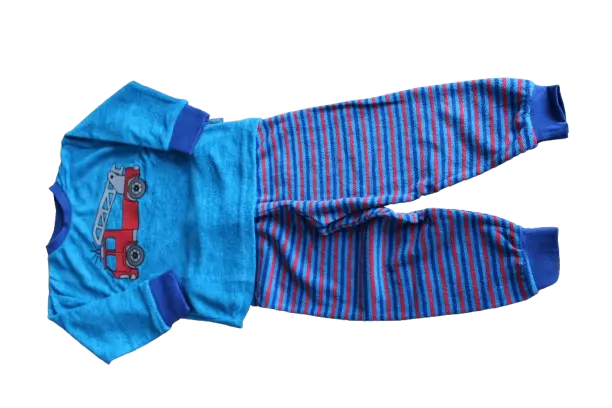 Schlafanzug Frottee Feuerwehr