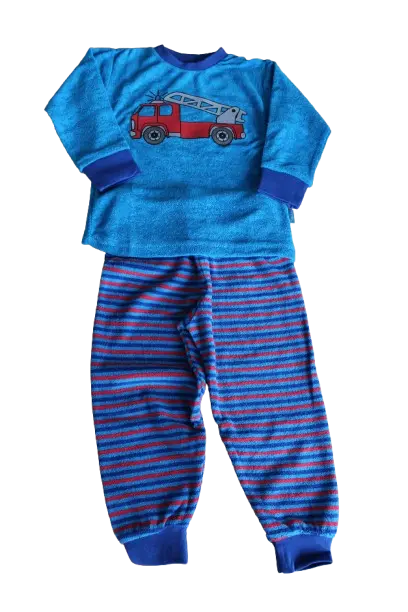 Schlafanzug Frottee Feuerwehr
