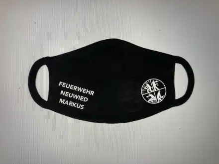 Mund-Nasenmaske Schwarz Wunschtext