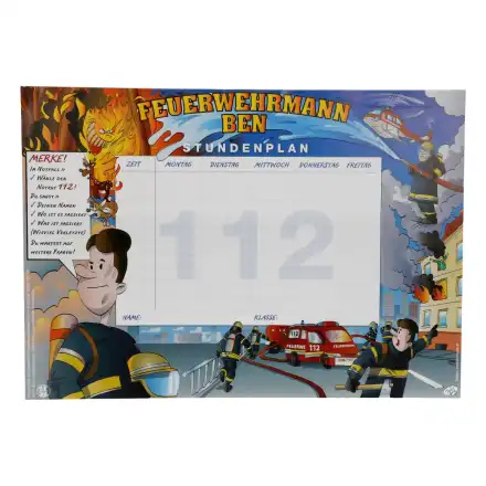 Stundenplan mit Tipps zur Brandschutzerziehung