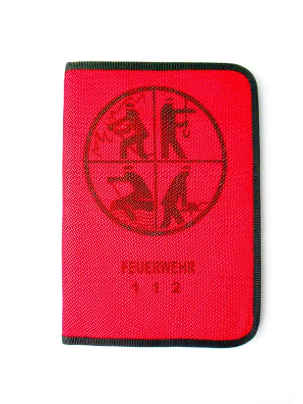 Schreibmappe Ahlen mit Signet und Feuerwehr 112 