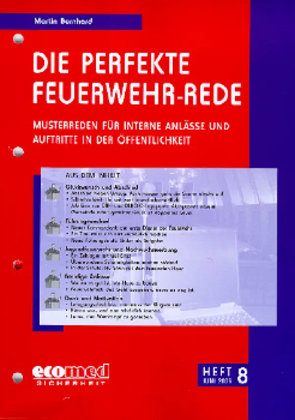 Die perfekte Feuerwehr-Rede Heft 8