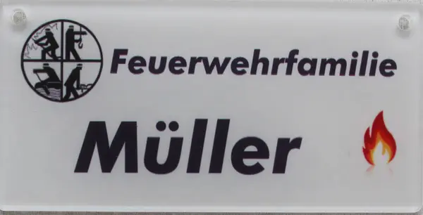 Acrylglas-Schild klein Klingelschild 