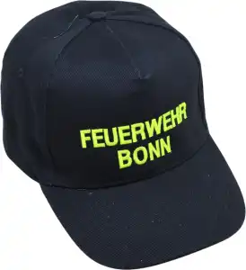 Cap Premium Feuerwehr eigener Text Schrift gelb