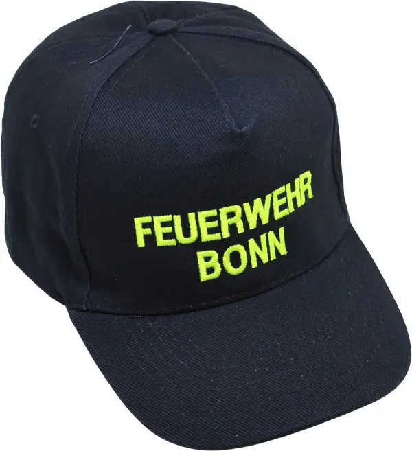 Cap Premium Feuerwehr eigener Text Schrift gelb