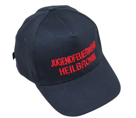 Cap Premium Jugendfeuerwehr eigener Text Schrift rot 
