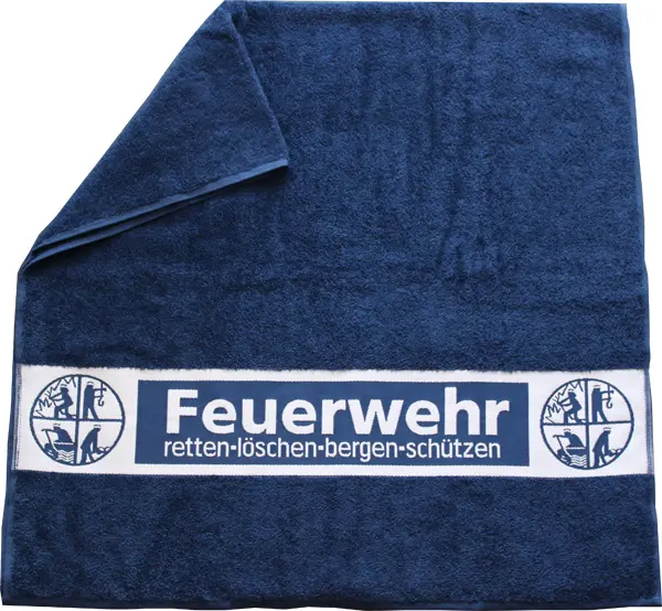 Handtuch blau Feuerwehr 50 x 100 cm