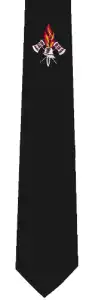 Krawatte Feuerwehr-Emblem schwarz