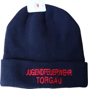 Mütze Jugendfeuerwehr Scotchguard eigener Text rot 