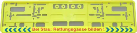 KFZ-Kennzeichenrahmen Rettungsgasse