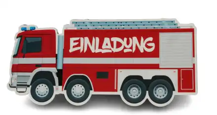Einladungskarte HLF Feuerwehr 
