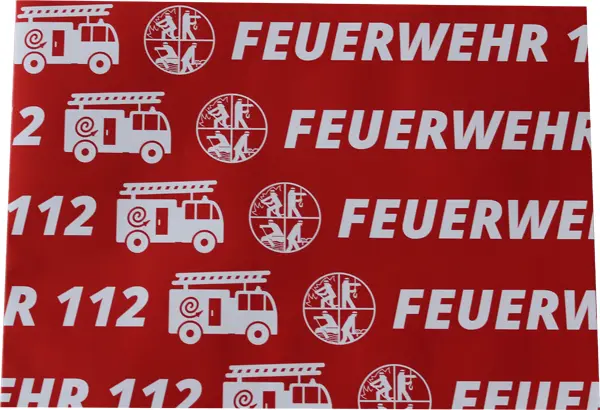 Geschenkpapier Feuerwehr Bogen DIN A1