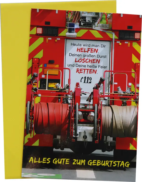 Geburtstagskarte Feuerwehr 