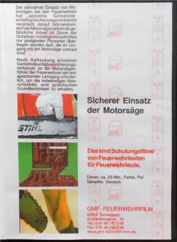 Sicherer Einsatz der Motorsäge (DVD)