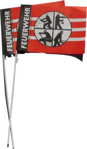 Papierfähnchen Feuerwehr