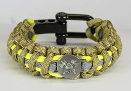 Paracord Armband Feuerwehr Reflex Gold 