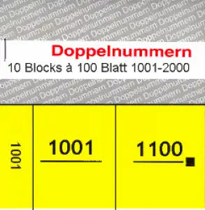 Doppelnummern 1001 - 2000 gelb