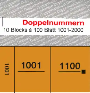 Doppelnummern 1001 - 2000 orange
