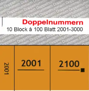 Doppelnummern 2001 - 3000 orange